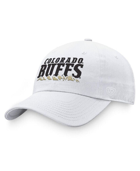 Men's White Colorado Buffaloes Adjustable Hat