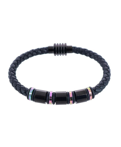 Subtle Color Magnetic Secure Clasp Leather Bracelet