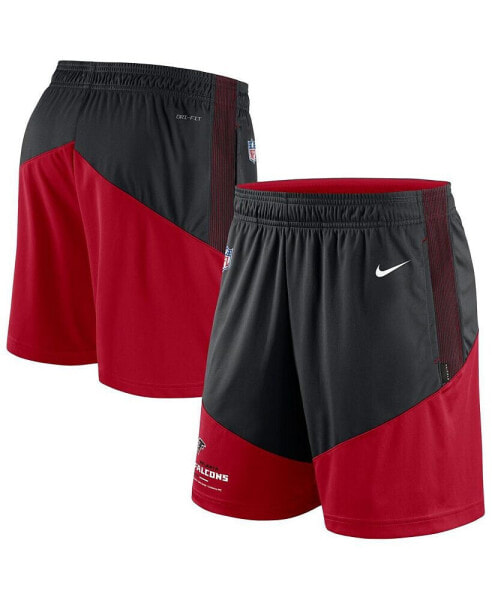 Men's Black, Red Atlanta Falcons Primary Lockup Performance Shorts