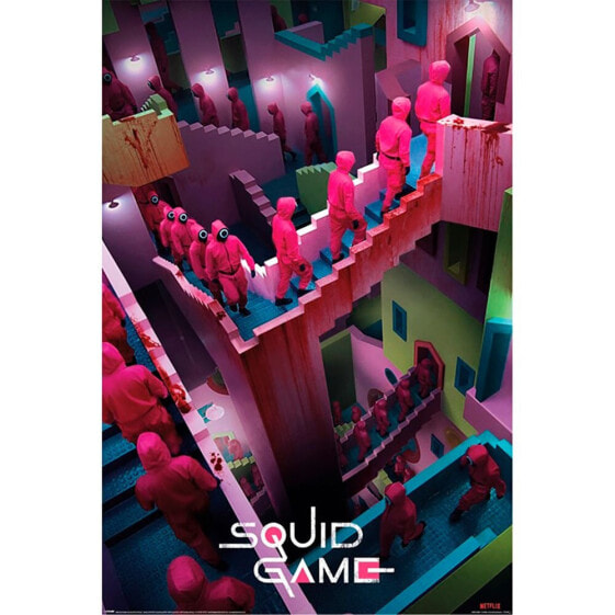 PYRAMID Squid Game Crazy Stairs Poster