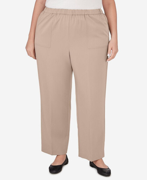 Plus Size Tuscan Sunset Twill Short Length Pant