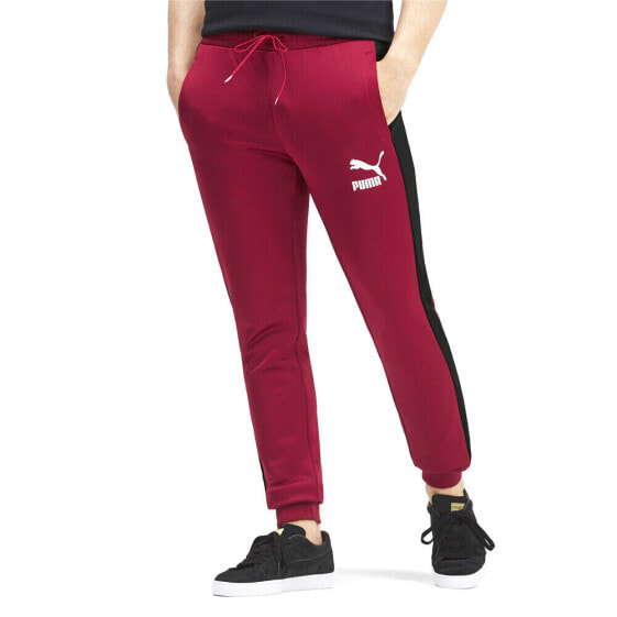 Puma Iconic T7 Track Pants Mens Red Casual Athletic Bottoms 595287-27