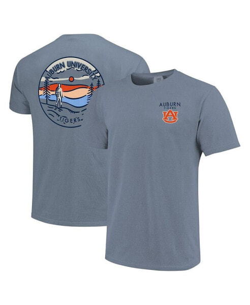 Men's and Women's Light Blue Auburn Tigers Scenic Comfort Colors T-Shirt