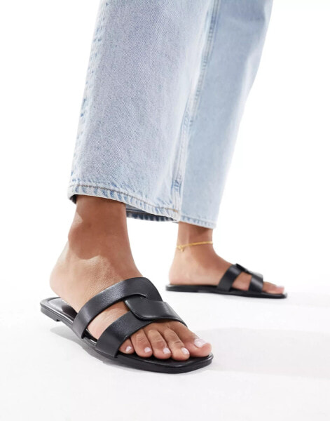 RAID Geeno flat sandals in black