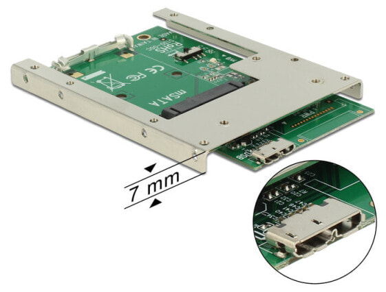 Delock 62468 - mSATA - USB 3.2 Gen 1 (3.1 Gen 1) - 5 Gbit/s - 98 mm - 70 mm - 7 mm