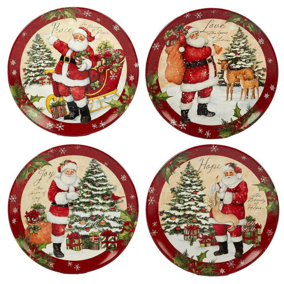 Holiday Wishes 4-Pc. Dinner Plate asst.