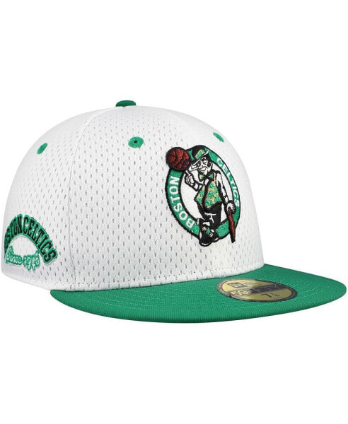 Men's White/Kelly Green Boston Celtics Throwback 2Tone 59FIFTY Fitted Hat