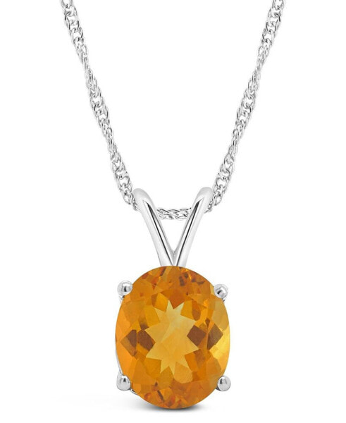 Citrine (2-1/2 ct. t.w.) Pendant Necklace in 14K White Gold