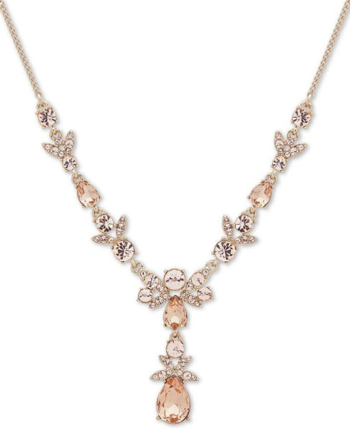 Gold-Tone Crystal Lariat Necklace, 16" + 3" extender