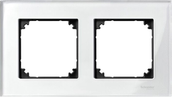 Schneider Electric Ramka podwójna Merten M-Elegance szklana brylantowy biały (MTN404219)