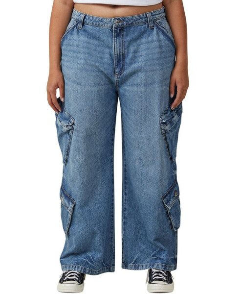 Women's Cargo Super Baggy Leg Jeans