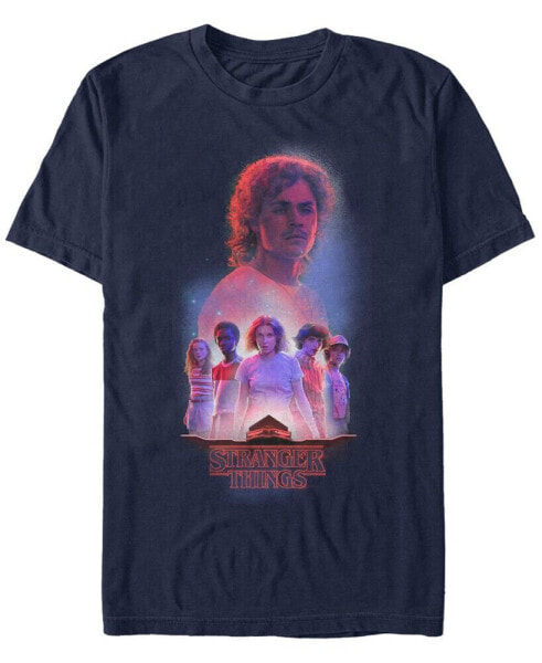 Men's Stranger Things Billy Starcourt Group Poster Short Sleeve T-Shirt