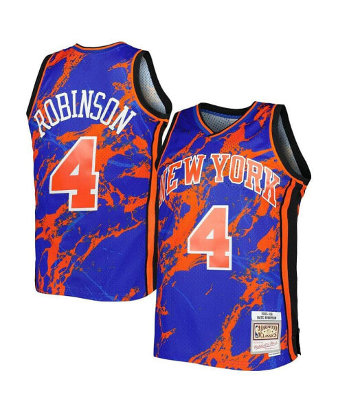 Men's Nate Robinson Blue New York Knicks 2005-06 Hardwood Classics Marble Swingman Jersey