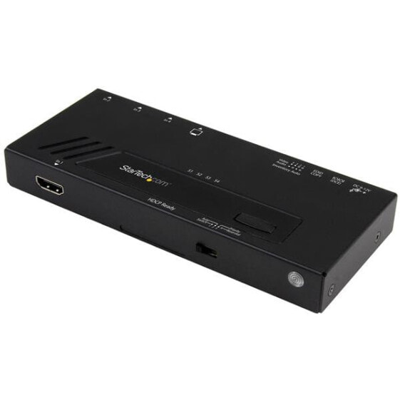 StarTech.com 4-Port HDMI Automatic Video Switch - 4K with Fast Switching - HDMI - Black - 30 Hz - 1280 x 720 (HD 720) - 1920 x 1080 (HD 1080) - 1920 x 1200 (WUXGA) - 2560 x 1600 (WQXGA) - 1080p - Activity - Power