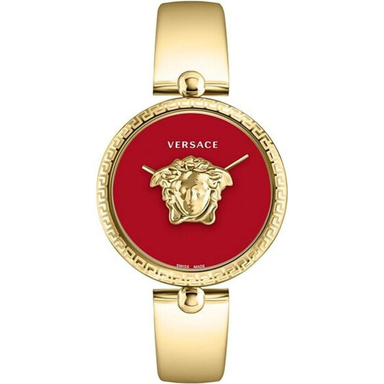 Versace Damen Armbanduhr PALAZZO gold, rot 39 mm VECO03022