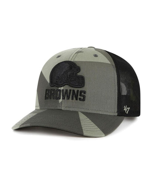 Men's Camo, Black Cleveland Browns Countershade MVP Trucker Snapback Hat