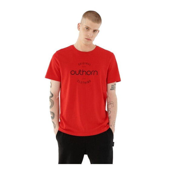 Мужская спортивная футболка красная с надписью Outhorn TSM600A
