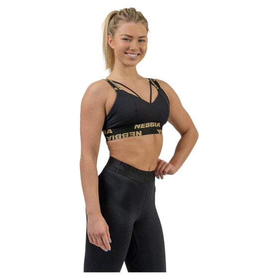 Топ NEBBIA Padded Intense Iconic Gold Support