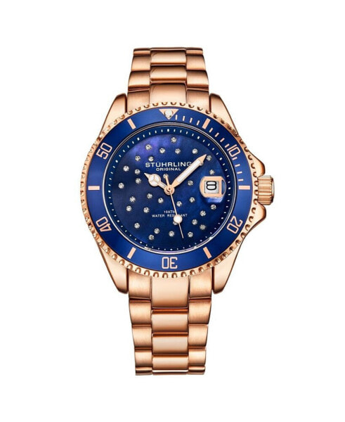 Women's Rose Gold Stainless Steel Bracelet Watch 39mm