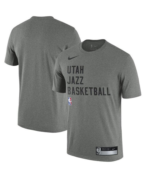 Men's Heather Gray Utah Jazz 2023/24 Sideline Legend Performance Practice T-shirt