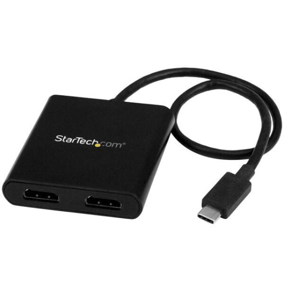 StarTech.com 2-Port Multi Monitor Adapter - USB-C to 2x HDMI Video Splitter - USB Type-C to HDMI MST Hub - Dual 4K 30Hz or 1080p 60Hz - Thunderbolt 3 Compatible - Windows Only - USB Type-C - HDMI output - 3840 x 2160 pixels
