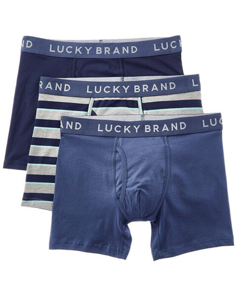 Белье боксеры мужские Lucky Brand 3 шт. из тянущихся материалов