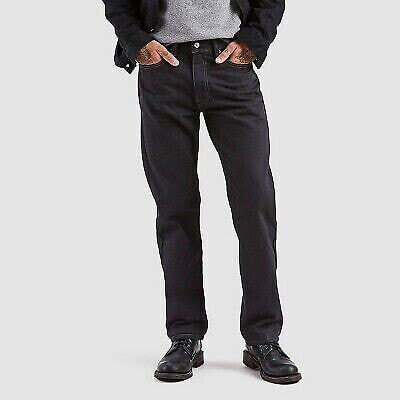 Levi's Men's 505 Regular Fit Straight Jeans - Black 40x32