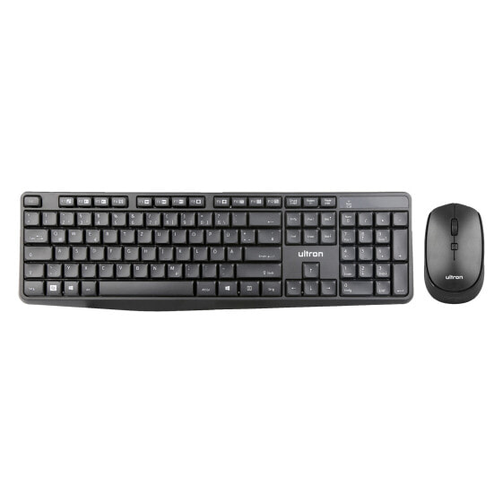 Ultron UMC300 - Full-size (100%) - RF Wireless - Black - Mouse included