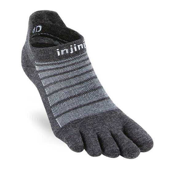 Ультратонкие носки-ношки Injinji Run Lightweight No-Show Wool - забавный термоклассический выбор для бега.