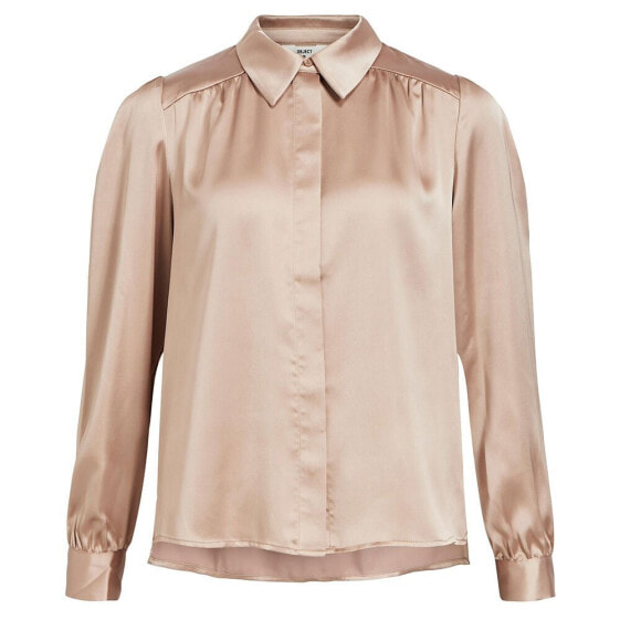 OBJECT Sateen Long Sleeve Shirt