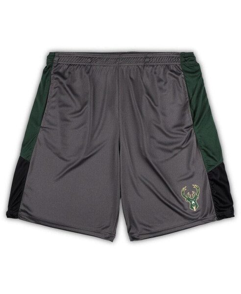 Men's Gray Milwaukee Bucks Big and Tall Shorts