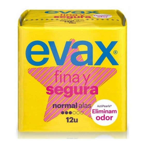 Normal Sanitary Pads with Wings Evax Segura (12 uds) 12 Units