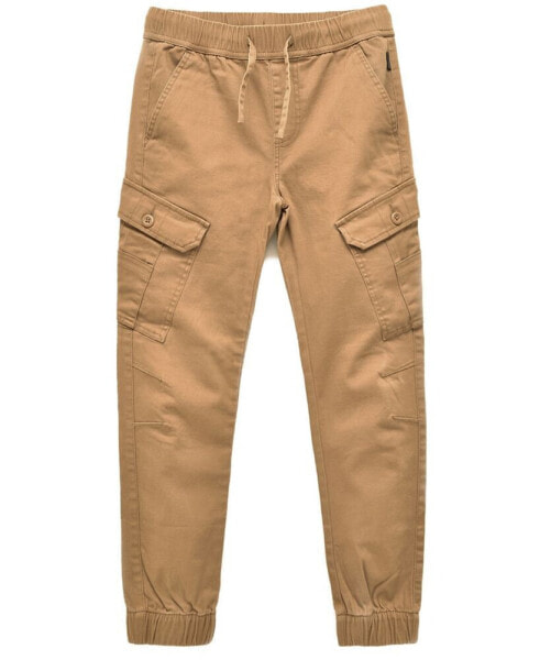 Big Boys Cayden Slanted Cargo Stretch Jogger Pants