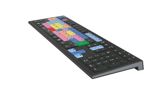 Logickeyboard LKB-MCOM4-A2PC-FR - Full-size (100%) - USB - Scissor key switch - AZERTY - LED - Black