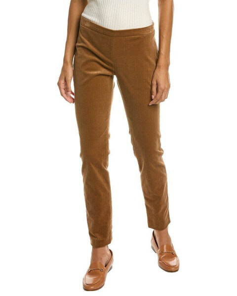 Pink Tartan Corduroy Pant Women's Brown 8