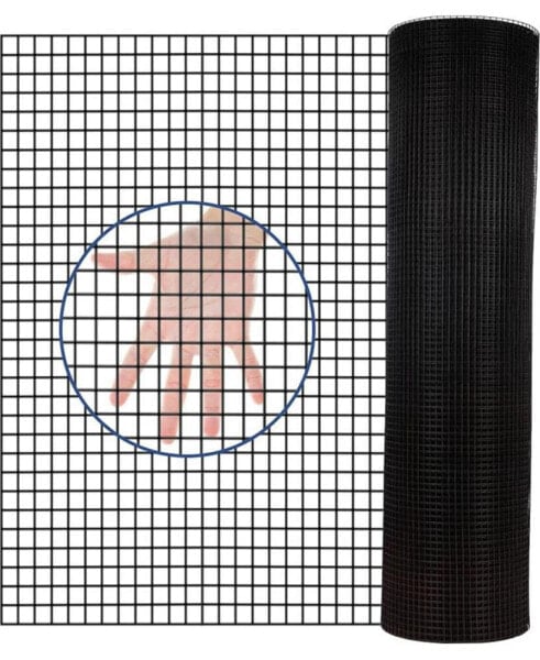 24"x50' Black Vinyl Hardware Cloth, 21 Gauge, 1/4" Mesh