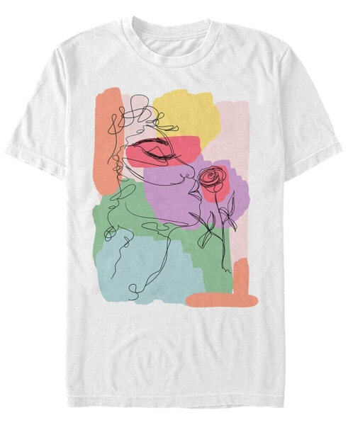 Men's Drawn Smell Roses Short Sleeve Crew T-shirt