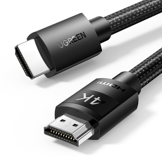 Kabel przewód wytrzymały w oplocie HDMI 2.0 4K 2m czarny