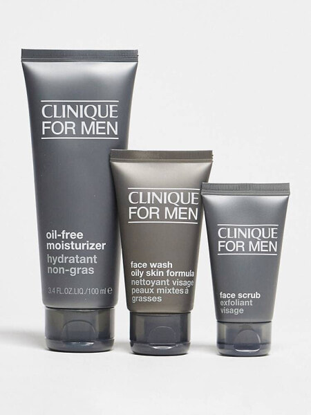 Clinique For Men Skincare Essentials Gift Set For Oily Skin Types (save 22%)