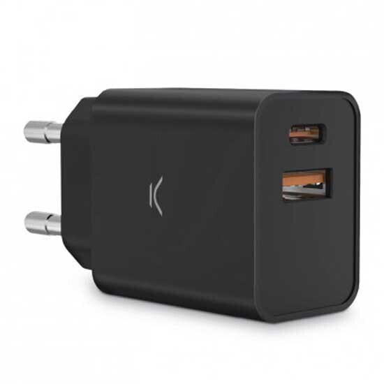 KSIX Dual USB-A/USB-C Charger 30W