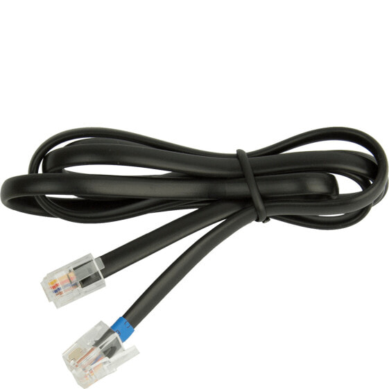 Jabra Phone Cable (Flat Cord with Modular Plug Standard RJ9 to RJ9) - Black - Male - Male - Flat - Polyvinyl chloride (PVC) - China