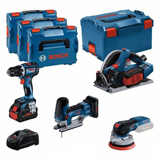 BOSCH PROFESSIONAL Kit 18V GSR + GKT + GST + GEX + 4Ah + 2x5.5Ah Sable Saw