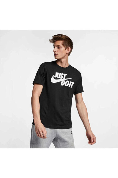 M NSW TEE JUST DO IT SWOOSH Siyah-Gri-Gümüş Erkek Tshirt