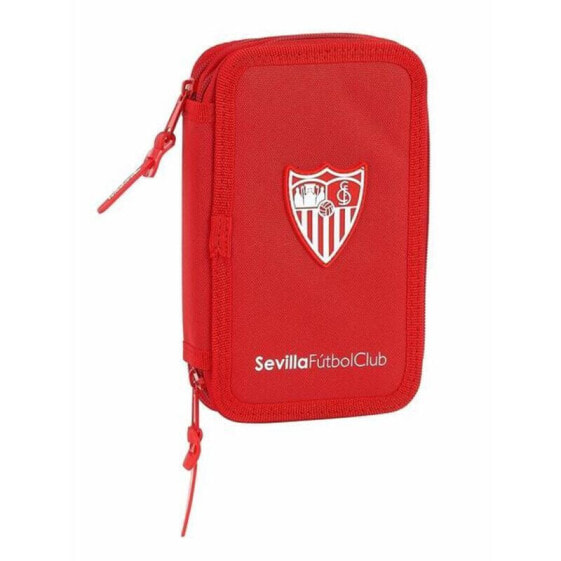 Двойной пенал Sevilla Fútbol Club M854 Красный 12.5 x 19.5 x 4 cm (28 Предметы)
