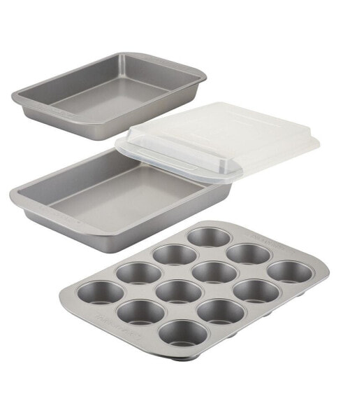 Nonstick 4-Pc. Bakeware 12-Cup Muffin Pan and Cake Pan Set