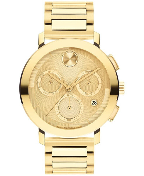 Men's Swiss Chronograph Bold Evolution 2.0 Gold Ion Plated Steel Bracelet Watch 42mm