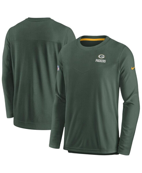 Men's Green Green Bay Packers Sideline Lockup Performance Long Sleeve T-shirt