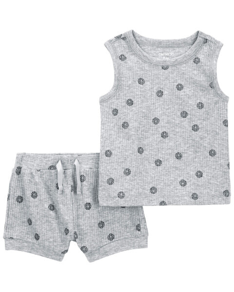 Baby 2-Piece Ribbed Outfit Set NB