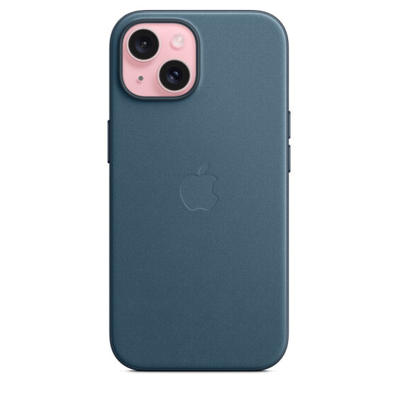 Чехол Apple FineWoven Case mit MagSafe для iPhone 15, синий, моноколор.