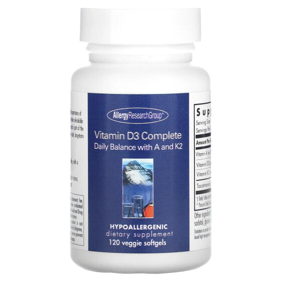 Vitamin D3 Complete, 120 Veggie Softgels